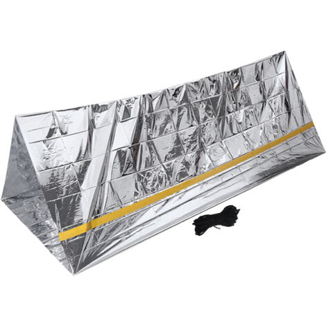 Leichtes, wiederverwendbares PET-Aluminium-Überlebenszelt für Wandern, Camping und Notfälle