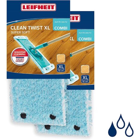 Leifheit 2er Set Wischbezug Clean Twist XL super soft