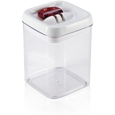 Leifheit 31211 Fresh and Easy Contenedor 1,6 L Cuadrado Blanco Transparente