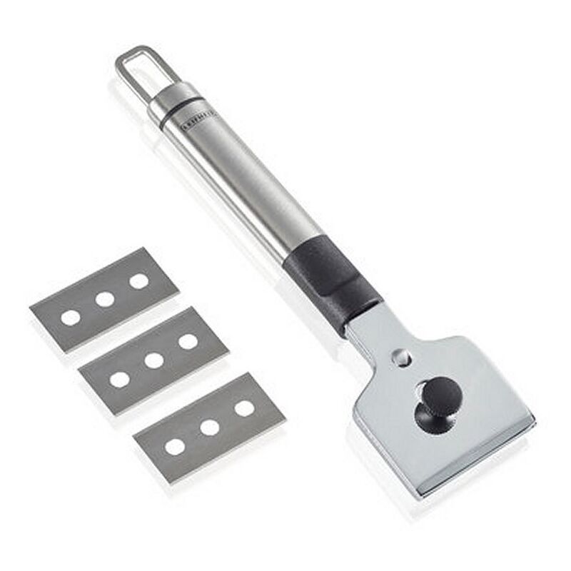 3252 Grattoir pour plaque de cuisson en acier inoxydable - Leifheit