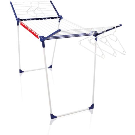 Leifheit Pegasus 200 Solid 20m Stendibiancheria, Stendino Allungabile con 20 Metri di Spazio Totale, Estensibile con Alette Laterali
