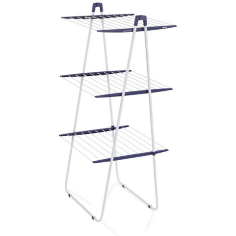 Leifheit – Séchoir à linge tour 19m – Pour espaces réduits – H 150 x L 66 x P 61 cm – Corps en ABS et fils en acier – 81435