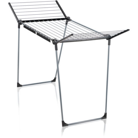 Leifheit – Séchoir sur pied 180 cm – Capacité 18 mètres – Barres en métal avec revêtement en poudre – Usage intérieur et extérieur