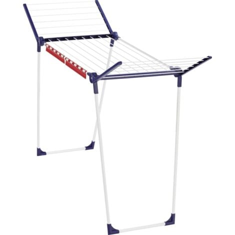 Leifheit Standtrockner Pegasus 150 Solid Slim, standfester Wäscheständer mit Flügeln auch für lange Kleidungsstücke, besonders schmaler Flügelwäschetrockner passt auch durch enge Türen