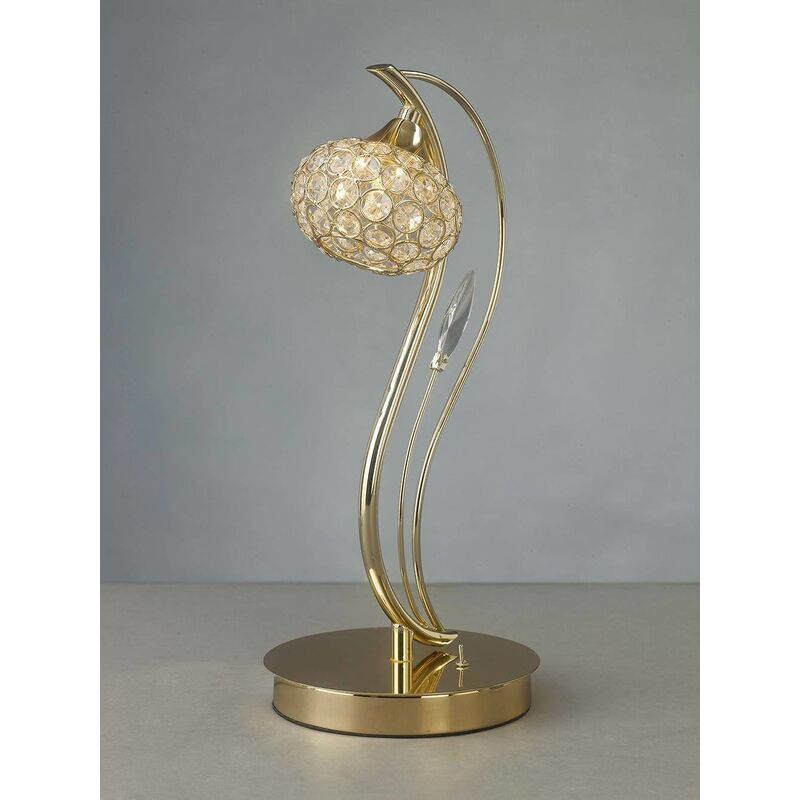 Leimo Table Lamp 1 Bulb gold / crystal
