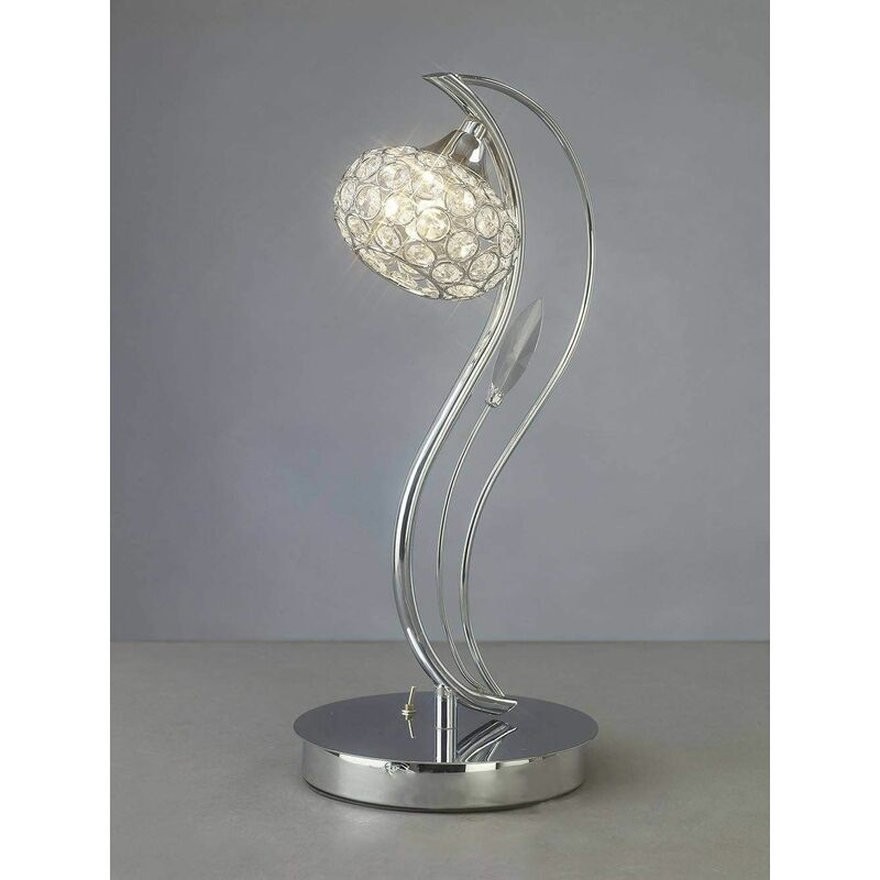 Leimo Table Lamp 1 Bulb polished chrome / crystal