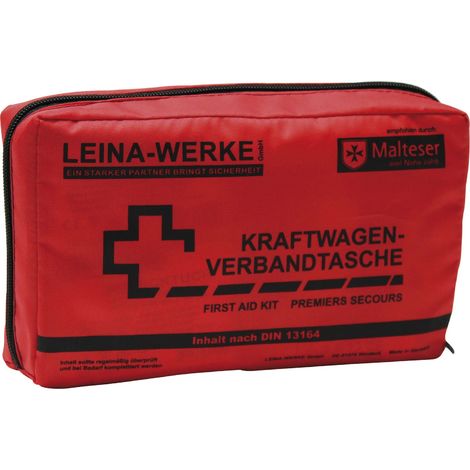 LEINA KFZ-Verbandtasche Größe 215 x 55 x 130 mm rot