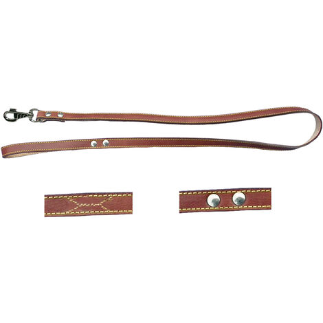 Leine für Hund Larg. 18 mm lang. Cm 110 Genähtes neues Leder