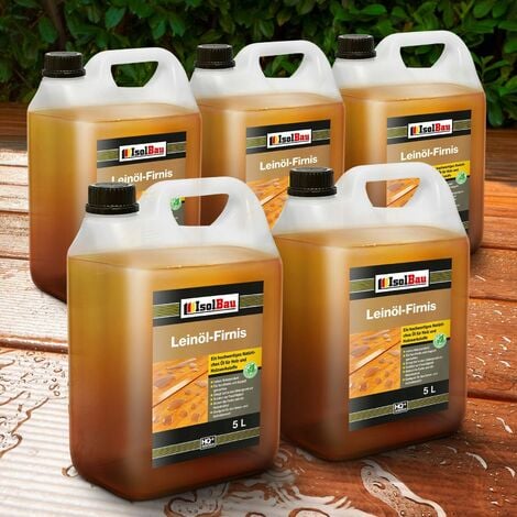 Leinöl Firnis Leinölfirnis 25 Liter Holzschutz Holzpflege Harzfrei Lackfirnis