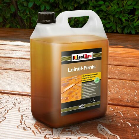 Leinöl Natural Leinölfirnis Holzschutz Holzpflege Harzfrei Lackfirnis.