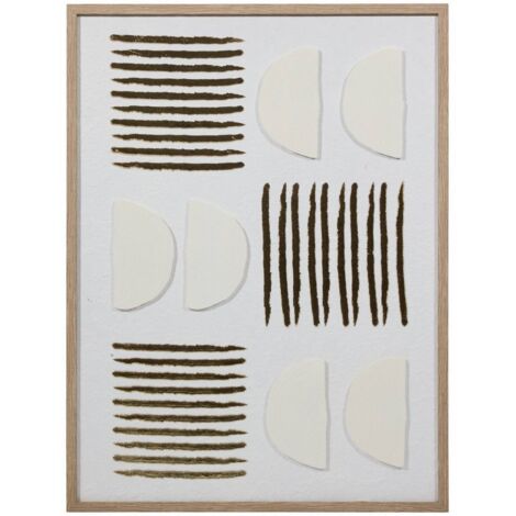 Leinwand 3D Nourane 45x60cm weiß - Atmosphera créateur d'intérieur