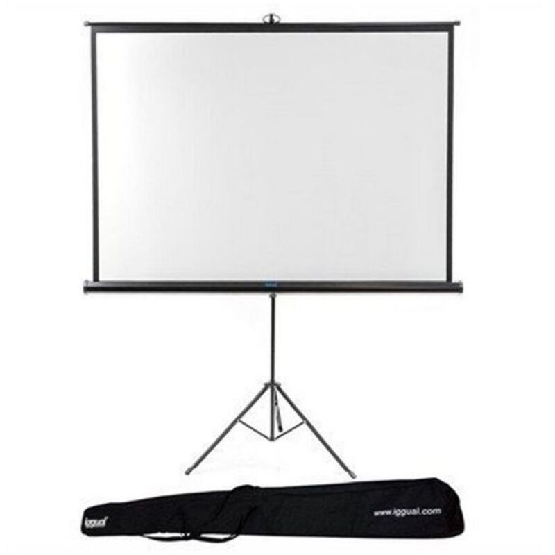 Wandbildschirm mit Stativ + Tasche iggual PSITS180 180 x 180 cm - iggual - Schwarz
