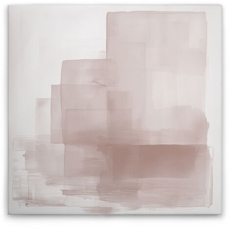 Leinwandbild Aquarell Gemälde M1-No.52112 - Kunstdruck auf Leinwand in Weiß Rosa - Wandbild 30 x 30 cm
