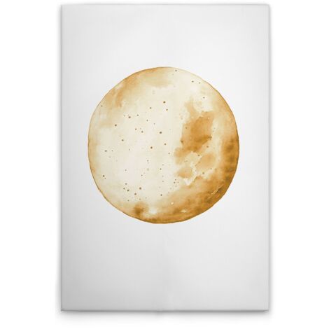 Leinwandbild Goldener Mond M1-No.52209 - Kunstdruck auf Leinwand in Weiß Gelb - Wandbild 30 x 45 cm