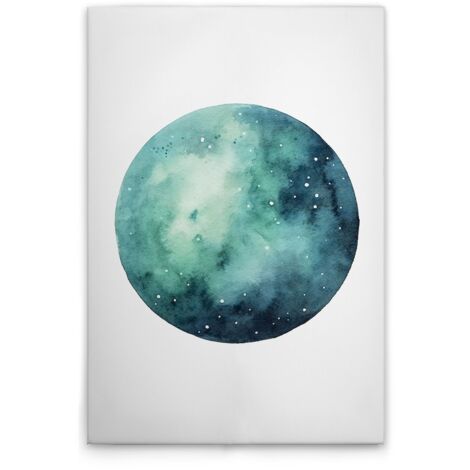 Leinwandbild Grüner Planet M1-No.52234 - Kunstdruck auf Leinwand in Weiß Grün - Wandbild 30 x 45 cm