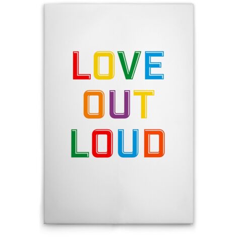 Leinwandbild "Love Out Loud" Bunt M1-No.51989 - Kunstdruck auf Leinwand in Weiß Bunt - Wandbild 30 x 45 cm