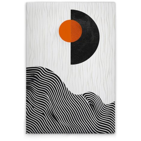 Leinwandbild Moderne Landschaften Schwarz Weiß M1-No.51822 - Kunstdruck auf Leinwand in Schwarz Grau - Wandbild 80 x 120 cm