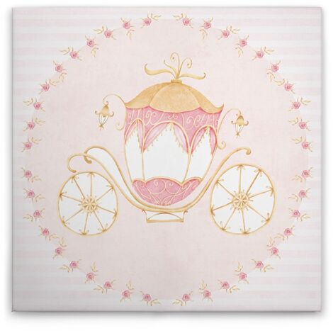 Leinwandbild Prinzessinnen M1-No.50633 - Kunstdruck auf Leinwand in Beige Gelb - Wandbild 30 x 30 cm