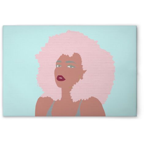 Leinwandbild Retro Whitney M1-No.51251 - Kunstdruck auf Leinwand in Grün Rosa - Wandbild 45 x 30 cm