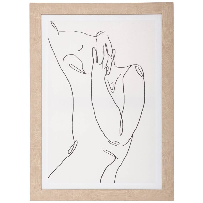 Gerahmtes Leinwandbild Gesicht 50x70cm - Gesicht im profil