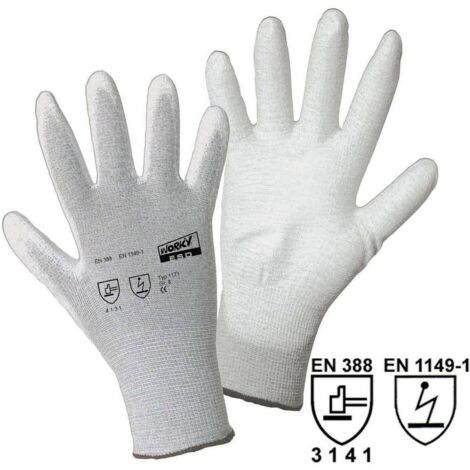 Leipold Doehle 1171-8 ESD Nylon/Carbon-PU Nylon Guanto da lavoro Taglia (Guanti): 8, M EN 388, EN 511 CAT II 1 pz.