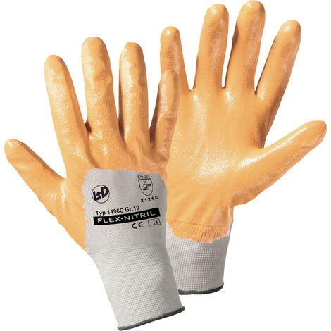 Leipold Doehle 1496C-12 Flex-Nitril Polyester Arbeitshandschuh Größe (Handschuhe): 12, XXL EN 388