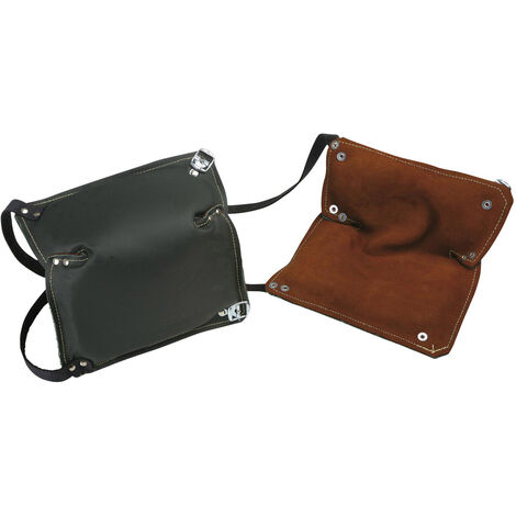 MM_UNVERIFIED_BRAND Leipold Doehle 2487 Leder-Knieschoner Braun, Schwarz 1 Paar