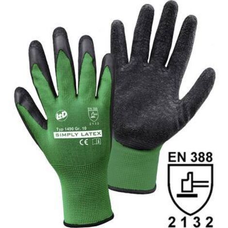 Leipold+Döhle, Gants fins SIMPLY en latex, vert/noir, lot de