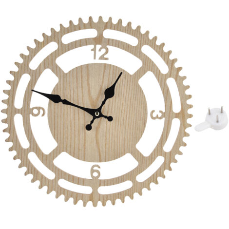 Leise, batteriebetriebene Vintage-Wanduhr aus Holz für Wohnzimmer, Schlafzimmer und mehr.
