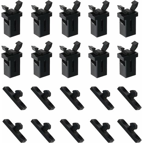 LEISEI 10 paires Serrure de Loquet de Poubelle à Couvercle Tactile en Plastique Rechange Compatible 20.112.5mm