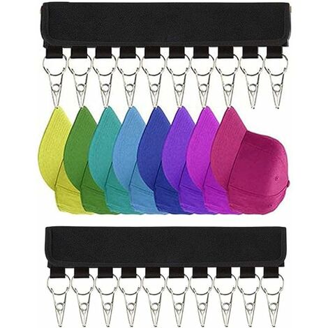 LEISEI 2 Pièces Organisateur de Casquettes de Baseball, Cintre de Casquette, Organisateur de Support de Casquette de Baseball, Cintre Organisateur de Casquette, pour Cintres Pliants Sèche Linge Pliabl
