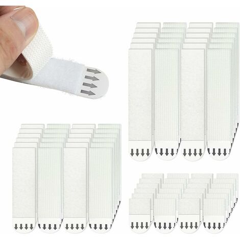 LEISEI 36 Paires (72 Bandes) Languettes Accroches Tableaux, S/M/L Accroche Tableau sans Percer, Bandes Adhésives de Suspension pour Accrocher des Cadres et des Décos de Noël Sans