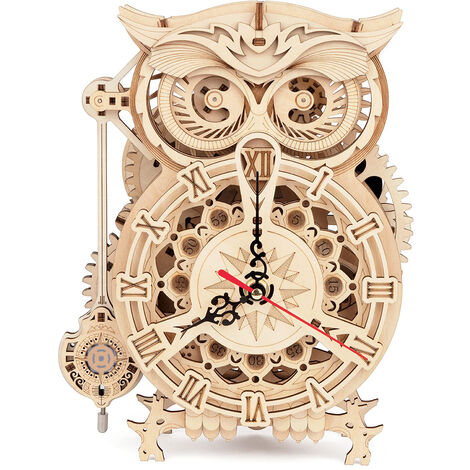 LEISEI 3d Puzzle En Bois Horloge Mécanique Modèle Kits Cadeau De Noël Pour Adultes Adolescents Chambre Décoration
