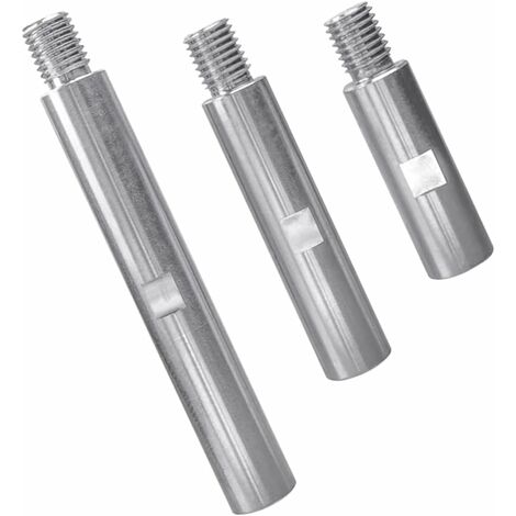 LEISEI 3PCS Tige d'extension de Meuleuse d'angle en Acier Inoxydable M14 Rallonge de Meuleuse d'angle 75mm100mm 140mm Levier Adaptateur de Filetage M14