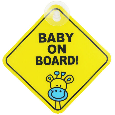 LEISEI Bébé à Bord Signe pour Voiture, Autocollants D'avertissement de Sécurité Réfléchissante Magnétique de Voiture pour Véhicules (Jaune)