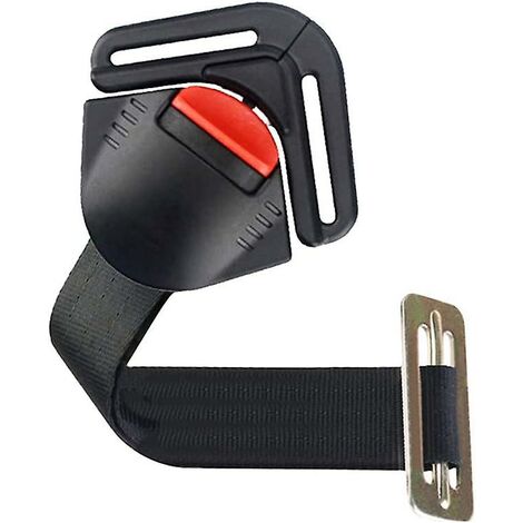 LEISEI Clip de harnais de siège de voiture pour enfant Boucle de verrouillage fixe Sangle réglable à 5 points pour poussette Chaise haute Landau Buggy Poussette pour enfant (noir rouge) (1 pièces)
