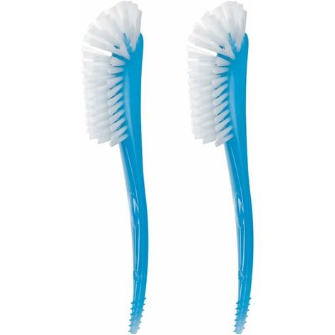 LEISEI Ensemble de 2 pinceaux de nettoyage à manche long pinceaux de nettoyage pour casseroles et poêles pinceaux de nettoyage à manche Long - bleu