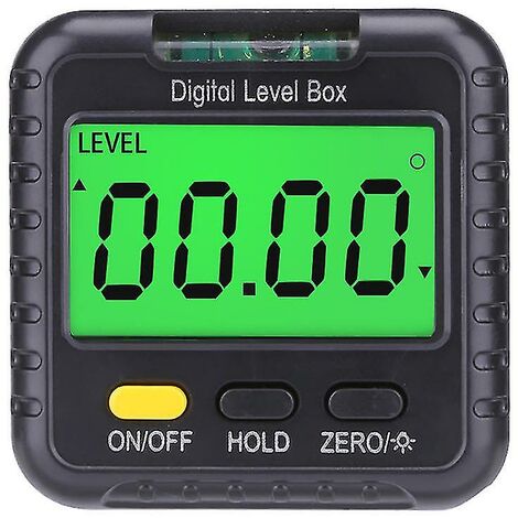 LEISEI Jauge de recherche d'angle numérique 360 degrés Mini inclinomètre de rapporteur numérique Cube d'angle magnétique boîte de niveau électronique