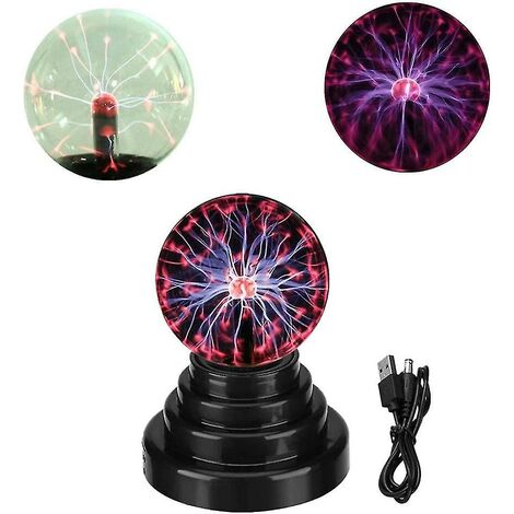 LEISEI Magic Static Plasma Ball Lava Globe Veilleuse Lampe Tactile Sensible