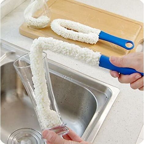 LEISEI Nettoyeur de brosse à bouteille longue, récureur de bouteille flexible