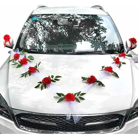 Mini nœud décoration voiture mariage (lot de 20)