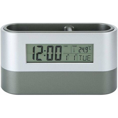 VONKY Mini Horloge LED Écran Chevet 24H Électronique Numérique Horloges en  Plastique Batterie Exploité Ménage Poche Bureau Calendrier Bleu 