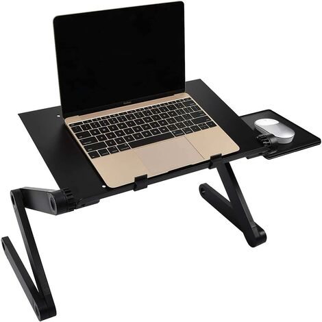 LEISEI Support pour ordinateur portable Table de lit pliable Support pour ordinateur portable Plateau de lit Support de lecture inclinable pour canapé, livre, magazine et petit-déjeuner