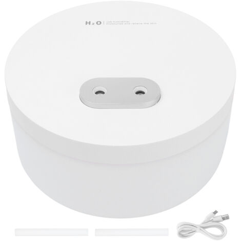 Leiser 1000-ml-USB-Luftbefeuchter, feiner Nebel für Schlafzimmer und Büro, kompaktes weißes Design