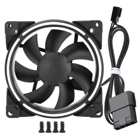 Leiser 12V 24CFM 1500RPM PC-Lüfter, Gehäusekühlerkühlung mit weißer LED