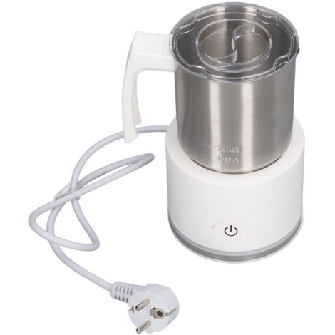 Leiser, automatischer elektrischer Milchaufschäumer für Kaffee und heiße Schokolade, abnehmbar, weiß, 220–240 V