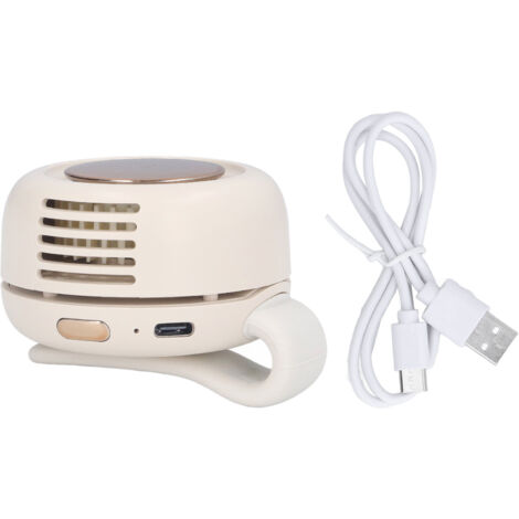 Leiser, per USB aufladbarer Handventilator für Strand, Camping, Wandern und Reisen – Weiß