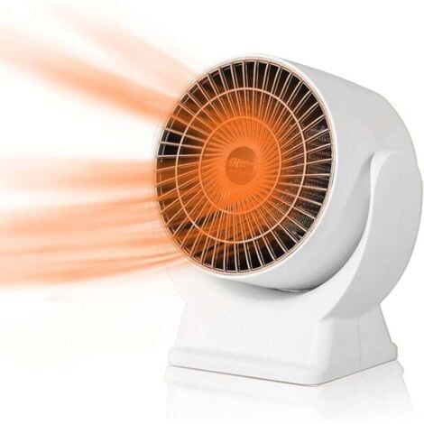 SNQ Leiser, sparsamer Heizlüfter, tragbarer elektrischer Heizlüfter, tragbarer Mini-Heizlüfter, 800-W-Heizlüfter, kleiner Heizlüfter mit Thermostat fürs Büro (weiß)