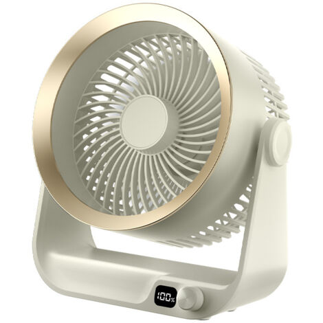 Leiser USB-Lüfter mit starker Kühlleistung, 10 einstellbaren Geschwindigkeiten (180°) mit LED-Anzeige (milchig)