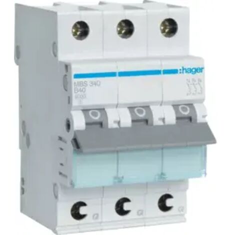 Leistungsschalter Hager mbs340 40 A 3-polig DIN-Schiene